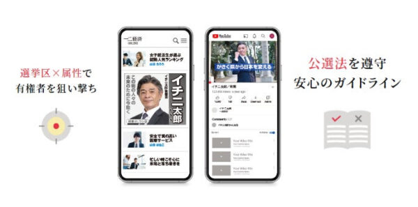X広告における政治広告分野で国内初の実績