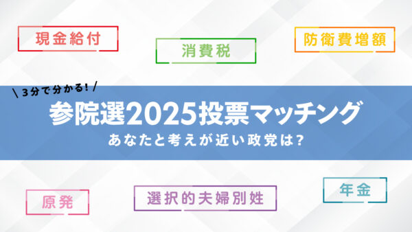 選挙でのSNS利用、各政党・政治団体の賛否はどう分かれている？～利用者250万人超えの「参院選2025投票マッチング」であなたと政党・政治団体の政策の総合的な一致度を確かめよう～